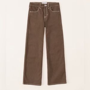 ABERCROMBIE KIDS high rise wide leg jeans